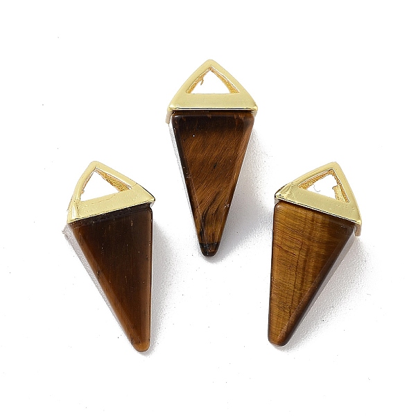 PandaHall Natural Tiger Eye Pendants, Triangle Charms with Golden Plated Brass Findings, 18.5mm, Hole: 2x3mm Tiger Eye Triangle
PandaHall Natural Tiger Eye Pendants, Triangle Charms with Golden Plated Brass Findings, 18.5mm, Hole: 2x3mm Tiger Eye Triangle