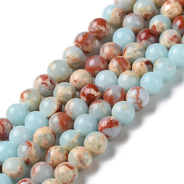 PandaHall Synthetic Imperial Jasper Dyed Beads Strands, Round, Light Cyan, 6mm, Hole: 1.4mm, about 60~62pcs/strand, 14.72''~15.28''...
PandaHall Synthetic Imperial Jasper Dyed Beads Strands, Round, Light Cyan, 6mm, Hole: 1.4mm, about 60~62pcs/strand, 14.72''~15.28''...