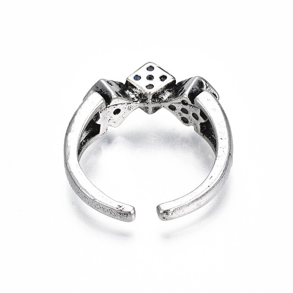PandaHall Alloy Triple Dice Open Cuff Ring for Men Women, Cadmium Free & Lead Free, Antique Silver, US Size 8 3/4(18.7mm) Alloy
PandaHall Alloy Triple Dice Open Cuff Ring for Men Women, Cadmium Free & Lead Free, Antique Silver, US Size 8 3/4(18.7mm) Alloy