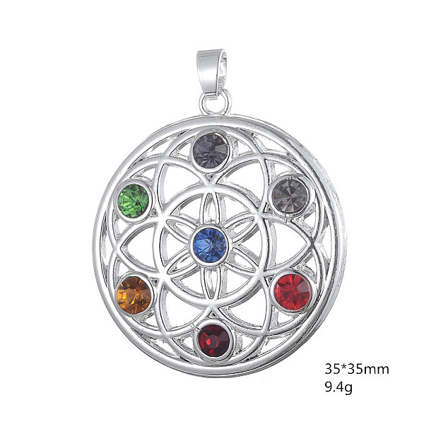 PandaHall Chakra Alloy Rhinestone Pendant, Flat Round with Ohm/Aum, Silver, 38.8x35mm Alloy+Rhinestone Flat Round
PandaHall Chakra Alloy Rhinestone Pendant, Flat Round with Ohm/Aum, Silver, 38.8x35mm Alloy+Rhinestone Flat Round