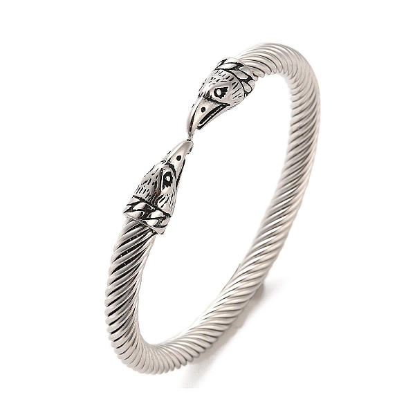 PandaHall 304 Stainless Steel Cuff Bangles, Eagle Torque Bangles, Antique Silver, Inner Diameter: 2-5/8 inch(6.8cm) 304 Stainless Steel...
PandaHall 304 Stainless Steel Cuff Bangles, Eagle Torque Bangles, Antique Silver, Inner Diameter: 2-5/8 inch(6.8cm) 304 Stainless Steel...