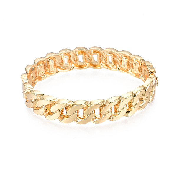 PandaHall Brass Curb Chain Hinged Bangle for Women, Golden, Inner Diameter: 1-7/8x2-1/2 inch(4.7x6.2cm) Brass
PandaHall Brass Curb Chain Hinged Bangle for Women, Golden, Inner Diameter: 1-7/8x2-1/2 inch(4.7x6.2cm) Brass