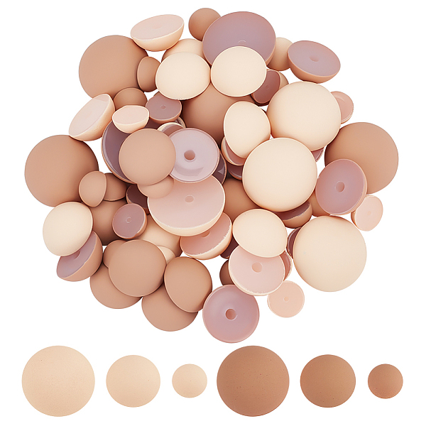PandaHall CHGCRAFT 6 Style Opaque Acrylic Beads, Rubberized Style, Half Drilled, Half Round, Mixed Color, 10~20.5x5~10mm, Hole: 1.4~2.5mm..., Multicolor
PandaHall CHGCRAFT 6 Style Opaque Acrylic Beads, Rubberized Style, Half Drilled, Half Round, Mixed Color, 10~20.5x5~10mm, Hole: 1.4~2.5mm..., Multicolor