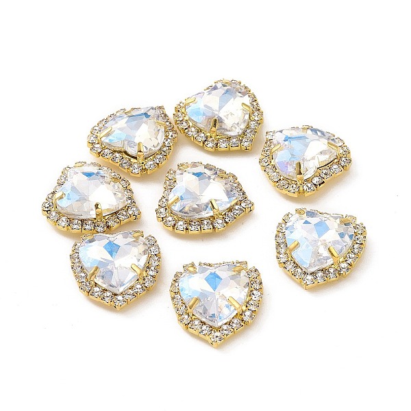 PandaHall Heart Sew on Rhinestone, Faceted Glass Rhinestone, Multi-Strand Links, with Golden Tone Brass Rhinestone Settings, Moonlight..., Clear
PandaHall Heart Sew on Rhinestone, Faceted Glass Rhinestone, Multi-Strand Links, with Golden Tone Brass Rhinestone Settings, Moonlight..., Clear