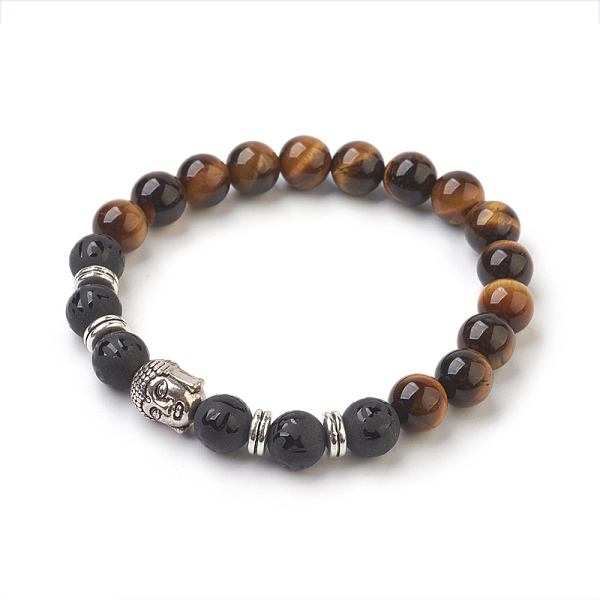 PandaHall Natural Tiger Eye Beads and Natural Frosted Agate Beads Stretch Bracelets, with Tibetan Style Beads, Round, 2-1/8 inch(5.4cm), Bag...
PandaHall Natural Tiger Eye Beads and Natural Frosted Agate Beads Stretch Bracelets, with Tibetan Style Beads, Round, 2-1/8 inch(5.4cm), Bag...