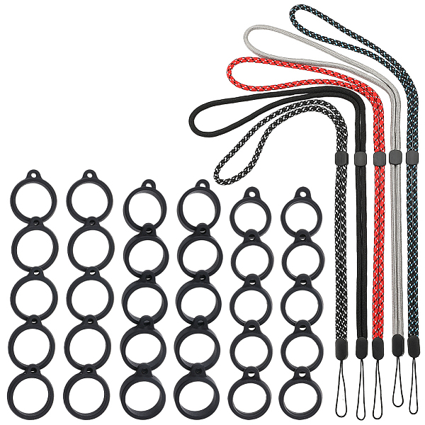 PandaHall GORGECRAFT 41PCS Necklace Lanyard Set Including 36PCS 13/16/18mm Nonslip Rubber Rings Loop 5 Colors Loss-Proof Pendant Lanyard..., Multicolor
PandaHall GORGECRAFT 41PCS Necklace Lanyard Set Including 36PCS 13/16/18mm Nonslip Rubber Rings Loop 5 Colors Loss-Proof Pendant Lanyard..., Multicolor