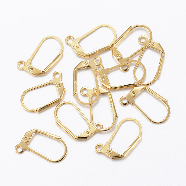 PandaHall 304 Stainless Steel Leverback Earring Findings, with Loop, Golden, 17x10.5x2mm, Hole: 2mm 304 Stainless Steel
PandaHall 304 Stainless Steel Leverback Earring Findings, with Loop, Golden, 17x10.5x2mm, Hole: 2mm 304 Stainless Steel