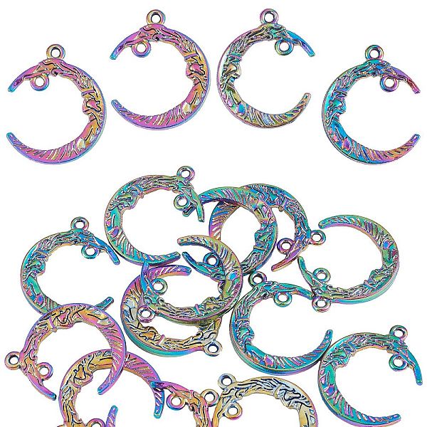 PandaHall 25Pcs Alloy Pendants, Cadmium Free & Nickel Free & Lead Free, Moon, Rainbow Color, 26x21x3mm, Hole: 1.6mm Alloy Moon
PandaHall 25Pcs Alloy Pendants, Cadmium Free & Nickel Free & Lead Free, Moon, Rainbow Color, 26x21x3mm, Hole: 1.6mm Alloy Moon