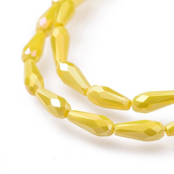 PandaHall Electroplated Opaque Glass Beads Strands, Full Rainbow Plated, Faceted, Teardrop, Yellow, 9~10x4mm, Hole: 0.8mm, about...
PandaHall Electroplated Opaque Glass Beads Strands, Full Rainbow Plated, Faceted, Teardrop, Yellow, 9~10x4mm, Hole: 0.8mm, about...