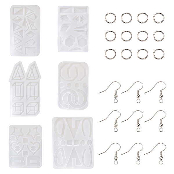 PandaHall Craftdady 6Pcs DIY Geometry Earrings Silicone Resin Casting Molds, with 100Pcs Brass Earring Hooks and 304 Stainless Steel Jump..., Multicolor
PandaHall Craftdady 6Pcs DIY Geometry Earrings Silicone Resin Casting Molds, with 100Pcs Brass Earring Hooks and 304 Stainless Steel Jump..., Multicolor