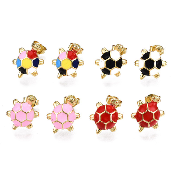 PandaHall Brass Enamel Stud Earrings, with Ear Nuts, Nickel Free, Tortoise, Real 16K Gold Plated, Mixed Color, 14.5x11mm, Pin: 0.7mm Brass..., Multicolor
PandaHall Brass Enamel Stud Earrings, with Ear Nuts, Nickel Free, Tortoise, Real 16K Gold Plated, Mixed Color, 14.5x11mm, Pin: 0.7mm Brass..., Multicolor