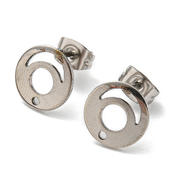 PandaHall 201 Stainless Steel Stud Earring Findings, with 304 Stainless Steel Pin & Hole & Friction Ear Nuts, Hollow Out Flat Round...
PandaHall 201 Stainless Steel Stud Earring Findings, with 304 Stainless Steel Pin & Hole & Friction Ear Nuts, Hollow Out Flat Round...