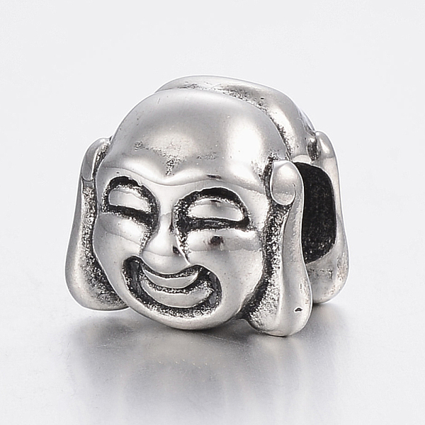 PandaHall 304 Stainless Steel European Beads, Large Hole Beads, Buddha, Antique Silver, 11x11.5x12mm, Hole: 5mm 304 Stainless Steel Human
PandaHall 304 Stainless Steel European Beads, Large Hole Beads, Buddha, Antique Silver, 11x11.5x12mm, Hole: 5mm 304 Stainless Steel Human