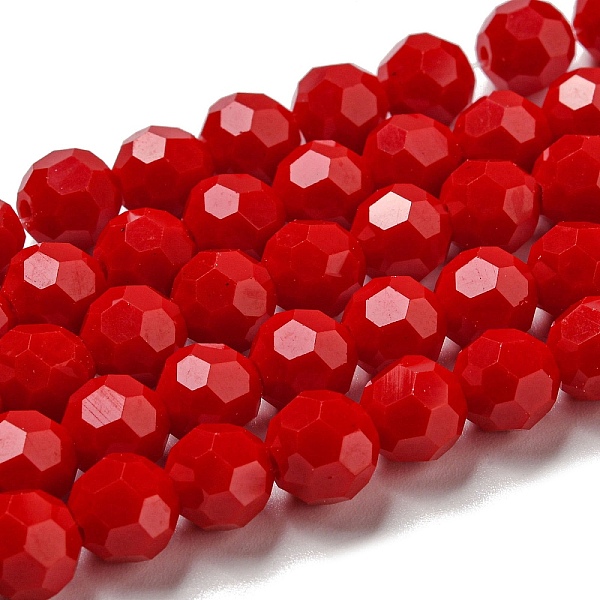 PandaHall Opaque Glass Beads Stands, Faceted(32 Facets), Round, Red, 8mm, Hole: 1mm, about 65~67pcs/strand, 49~50cm Glass Round Red
PandaHall Opaque Glass Beads Stands, Faceted(32 Facets), Round, Red, 8mm, Hole: 1mm, about 65~67pcs/strand, 49~50cm Glass Round Red