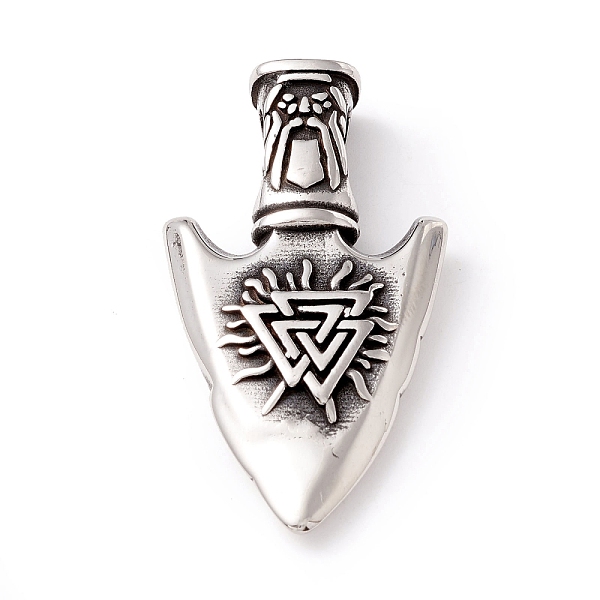 PandaHall Tibetan Style 304 Stainless Steel Pendants, Dagger, Antique Silver, 47x26x6mm, Hole: 10x5mm 304 Stainless Steel Others
PandaHall Tibetan Style 304 Stainless Steel Pendants, Dagger, Antique Silver, 47x26x6mm, Hole: 10x5mm 304 Stainless Steel Others