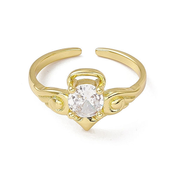 PandaHall Cubic Zirconia Wing Open Cuff Ring, Rack Plating Brass Jewelry for Women, Cadmium Free & Nickel Free & Lead Free, Real 18K Gold..., Clear
PandaHall Cubic Zirconia Wing Open Cuff Ring, Rack Plating Brass Jewelry for Women, Cadmium Free & Nickel Free & Lead Free, Real 18K Gold..., Clear