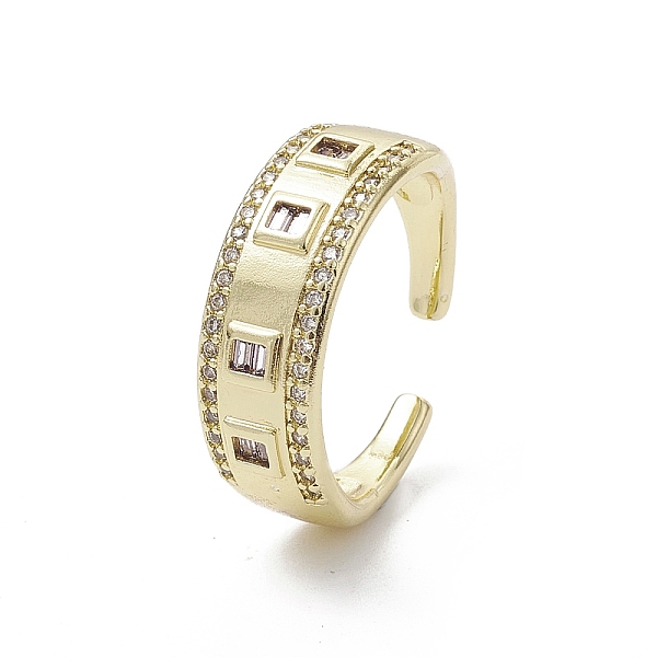 PandaHall Rack Plating Brass Micro Pave Cubic Zirconia Open Cuff Rings, Rectangle, Real 18K Gold Plated, US Size 8 3/4(18.7mm) Brass+Cubic..., Clear
PandaHall Rack Plating Brass Micro Pave Cubic Zirconia Open Cuff Rings, Rectangle, Real 18K Gold Plated, US Size 8 3/4(18.7mm) Brass+Cubic..., Clear