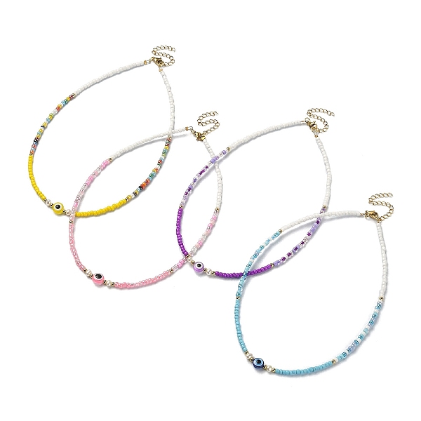 PandaHall Natural Pearl & Resin Evil Eye & Seed Beaded Necklace, Mixed Color, 14.76~17.96 inch(37.5~38cm) Pearl Multicolor
PandaHall Natural Pearl & Resin Evil Eye & Seed Beaded Necklace, Mixed Color, 14.76~17.96 inch(37.5~38cm) Pearl Multicolor