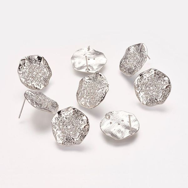 PandaHall Brass Stud Earring Findings, with Loop, Lotus Leaf, Platinum, 14mm, Hole: 0.2mm, Pin: 0.6mm Brass Leaf
PandaHall Brass Stud Earring Findings, with Loop, Lotus Leaf, Platinum, 14mm, Hole: 0.2mm, Pin: 0.6mm Brass Leaf
