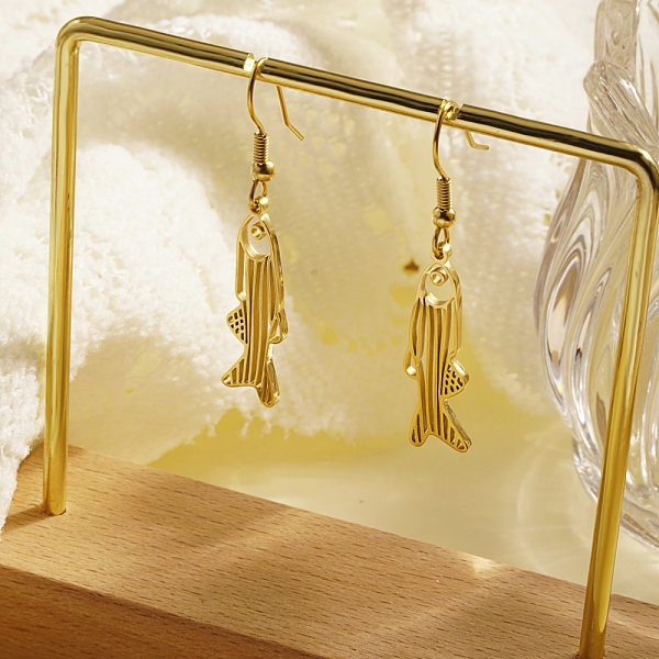 PandaHall Stainless Steel Fish Dangle Earrings for Women Stainless Steel Fish Gold
PandaHall Stainless Steel Fish Dangle Earrings for Women Stainless Steel Fish Gold