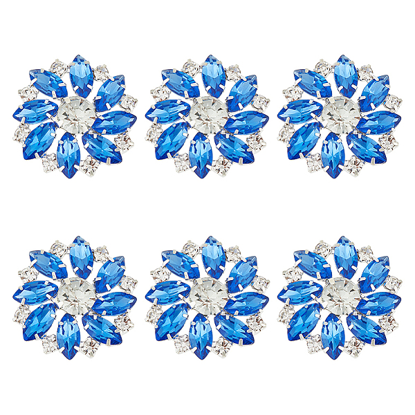 PandaHall Fingerinspire 6Pcs 1-Hole Brass Shank Buttons, with Rhinestone and Glass, Garment Decoration, Flower, Royal Blue, 26x26x10mm, Hole...
PandaHall Fingerinspire 6Pcs 1-Hole Brass Shank Buttons, with Rhinestone and Glass, Garment Decoration, Flower, Royal Blue, 26x26x10mm, Hole...