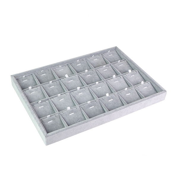 PandaHall 24 Grids Velvet Pendant Organizer Trays, Rectangle, Gray, 240x350x30mm Velvet Gray
PandaHall 24 Grids Velvet Pendant Organizer Trays, Rectangle, Gray, 240x350x30mm Velvet Gray