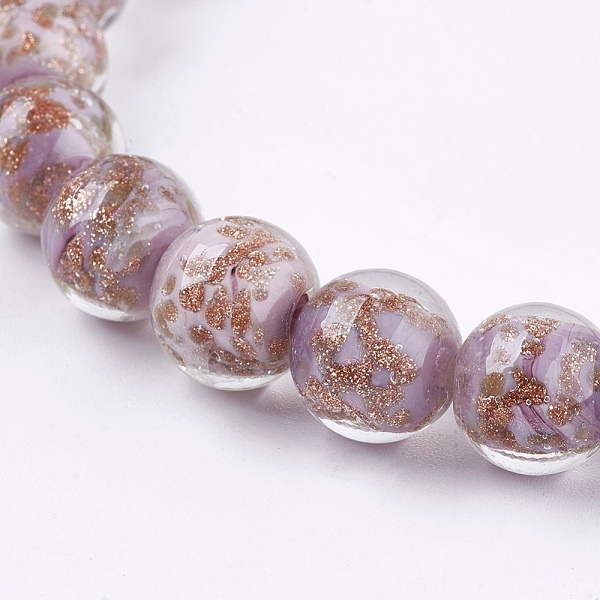 PandaHall Handmade Gold Sand Lampwork Beads, Round, Plum, 11~12mm, Hole: 1~2mm Lampwork Round Purple
PandaHall Handmade Gold Sand Lampwork Beads, Round, Plum, 11~12mm, Hole: 1~2mm Lampwork Round Purple
