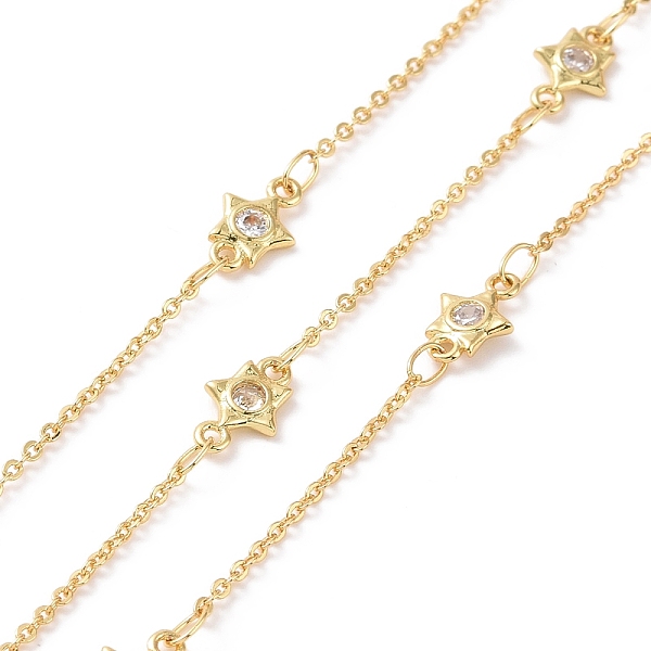 PandaHall Clear Cubic Zirconia Star Link Chains, with Brass Cable Chains, Unwelded, with Spool, Cadmium Free & Nickel Free & Lead Free, Real...
PandaHall Clear Cubic Zirconia Star Link Chains, with Brass Cable Chains, Unwelded, with Spool, Cadmium Free & Nickel Free & Lead Free, Real...