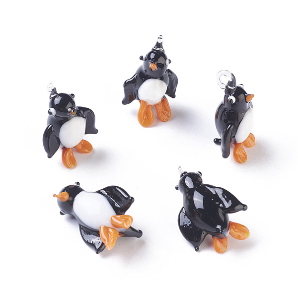 PandaHall Handmade Lampwork Pendants, Penguin, Black, 24~32x17~20x12~20mm, Hole: 2~4mm Lampwork Penguin Black
PandaHall Handmade Lampwork Pendants, Penguin, Black, 24~32x17~20x12~20mm, Hole: 2~4mm Lampwork Penguin Black