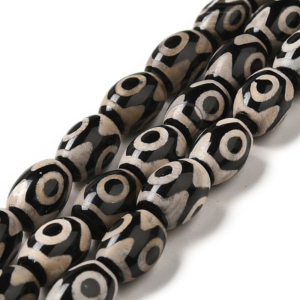PandaHall Tibetan Style dZi Beads Strands, Natural & Dyed Agate Beads, Rice, Black, 3-Eye, 13~14x9.5~10mm, Hole: 1.4mm, about 25pcs/strand...
PandaHall Tibetan Style dZi Beads Strands, Natural & Dyed Agate Beads, Rice, Black, 3-Eye, 13~14x9.5~10mm, Hole: 1.4mm, about 25pcs/strand...