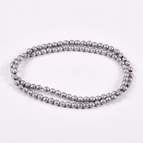 PandaHall Electroplate Non-magnetic Synthetic Hematite Beads Strands, Faceted, Frosted, Round, Grade A, Silver Plated, 4mm, Hole: 1mm, about...
PandaHall Electroplate Non-magnetic Synthetic Hematite Beads Strands, Faceted, Frosted, Round, Grade A, Silver Plated, 4mm, Hole: 1mm, about...