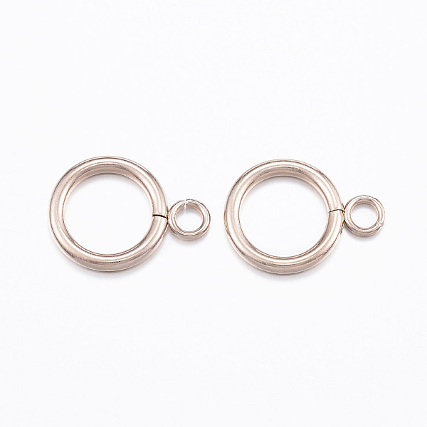 PandaHall Ion Plating(IP) 304 Stainless Steel Ring Toggle Clasps, Rose Gold, 19x14x2mm, Hole: 3mm. 304 Stainless Steel Ring
PandaHall Ion Plating(IP) 304 Stainless Steel Ring Toggle Clasps, Rose Gold, 19x14x2mm, Hole: 3mm. 304 Stainless Steel Ring