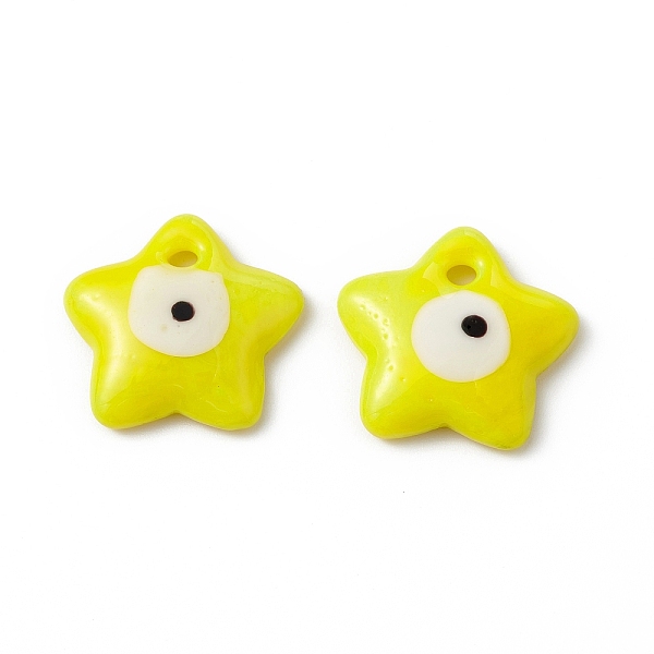 PandaHall Handmade Evil Eye Lampwork Pendants, Star Charm, Yellow, 23.5~24x24~25x5~6.5mm, Hole: 2.5~3mm Lampwork Star Yellow
PandaHall Handmade Evil Eye Lampwork Pendants, Star Charm, Yellow, 23.5~24x24~25x5~6.5mm, Hole: 2.5~3mm Lampwork Star Yellow