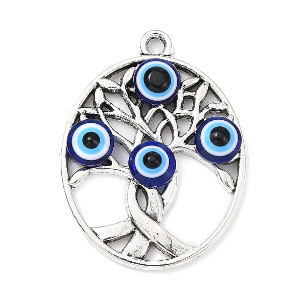PandaHall Alloy Pendants, Tree of Life with Resin Evil Eye Charms, Antique Silver, Oval, 31.5x24x4.5mm, Hole: 2mm Alloy Oval
PandaHall Alloy Pendants, Tree of Life with Resin Evil Eye Charms, Antique Silver, Oval, 31.5x24x4.5mm, Hole: 2mm Alloy Oval