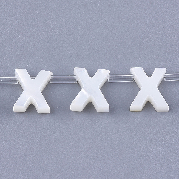 PandaHall Natural Sea Shell Beads, White Shell Mother of Pearl Shell, Top Drilled Beads, Letter.X, 10x2.5~11.5x3mm, Hole: 0.8mm White Shell...
PandaHall Natural Sea Shell Beads, White Shell Mother of Pearl Shell, Top Drilled Beads, Letter.X, 10x2.5~11.5x3mm, Hole: 0.8mm White Shell...