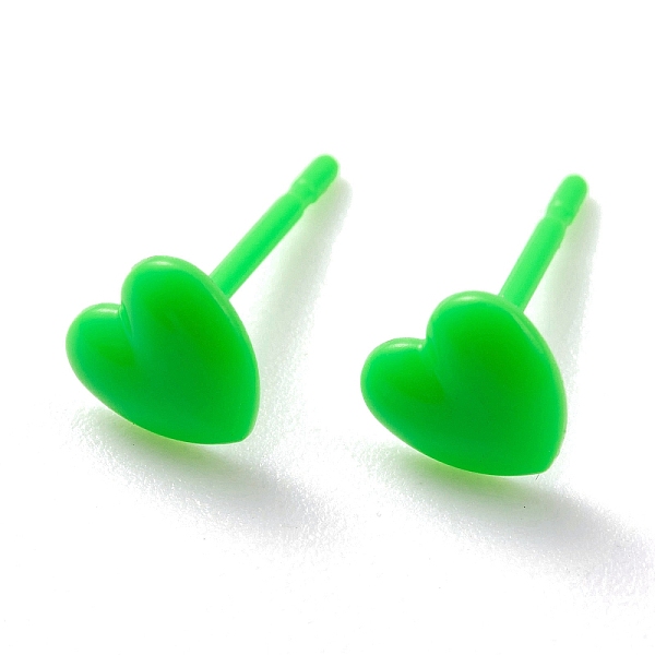 PandaHall Eco-Friendly Plastic Stud Earrings, Heart, Lime, 5.5x6x1.5mm, Pin: 0.8mm Plastic Heart Green
PandaHall Eco-Friendly Plastic Stud Earrings, Heart, Lime, 5.5x6x1.5mm, Pin: 0.8mm Plastic Heart Green