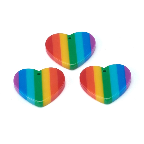 PandaHall Plastic Stripe Pendants, Rainbow Heart Charms, Colorful, 23x25x4mm, Hole: 1.5mm Plastic Heart
PandaHall Plastic Stripe Pendants, Rainbow Heart Charms, Colorful, 23x25x4mm, Hole: 1.5mm Plastic Heart