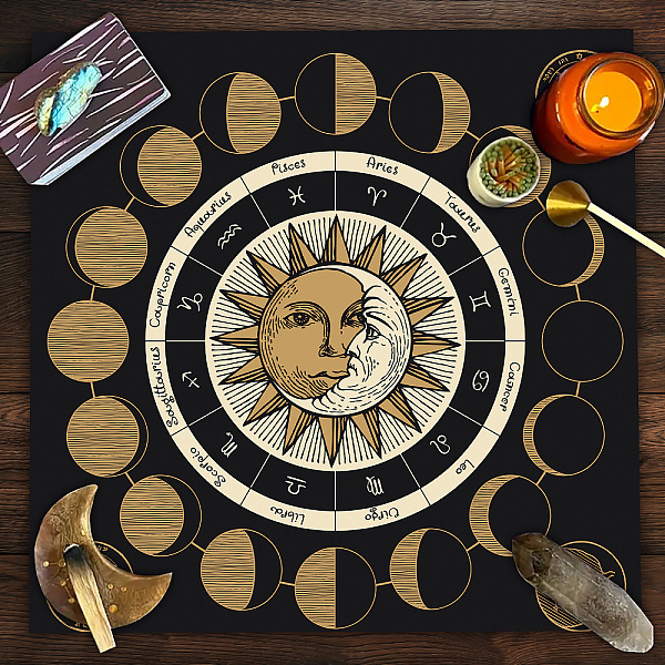 PandaHall Polyester Tarot Tablecloth for Divination, Tarot Card Pad, Pendulum Tablecloth, Square, Moon, 490x490mm Polyester Moon
PandaHall Polyester Tarot Tablecloth for Divination, Tarot Card Pad, Pendulum Tablecloth, Square, Moon, 490x490mm Polyester Moon