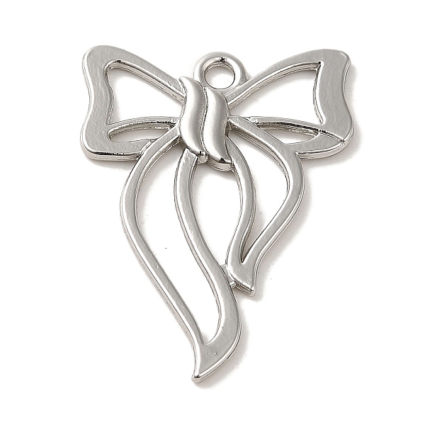 PandaHall Rack Plating Alloy Pendants, Cadmium Free & Nickel Free & Lead Free, Bowknot, Platinum, 32x24x2mm, Hole: 2mm Alloy Bowknot
PandaHall Rack Plating Alloy Pendants, Cadmium Free & Nickel Free & Lead Free, Bowknot, Platinum, 32x24x2mm, Hole: 2mm Alloy Bowknot