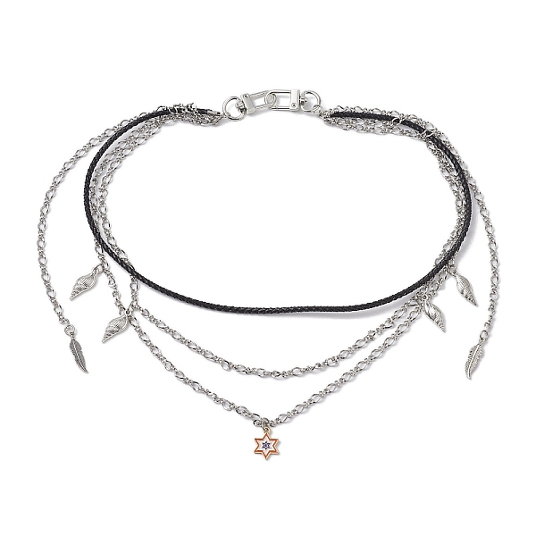 PandaHall Summer 304 Stainless Steel Figaro Chain & Braided Leather Cord Chain Belts, Triple Layer Shell Shape Charm Waist Chains for Shirt...
PandaHall Summer 304 Stainless Steel Figaro Chain & Braided Leather Cord Chain Belts, Triple Layer Shell Shape Charm Waist Chains for Shirt...