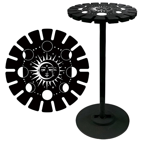 PandaHall Wooden Wheel, Wooden Display Shelf, Black Holder Stand, Rustic Divination Pendulum Storage Rack, Witch Stuff, Moon, 120x10mm, Hole...
PandaHall Wooden Wheel, Wooden Display Shelf, Black Holder Stand, Rustic Divination Pendulum Storage Rack, Witch Stuff, Moon, 120x10mm, Hole...