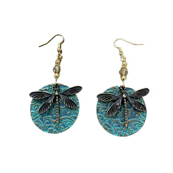 PandaHall Tibetan Style Alloy Dangle Earrings, Dragonfly, Antique Bronze & Green Patina, 33mm Alloy Dragonfly
PandaHall Tibetan Style Alloy Dangle Earrings, Dragonfly, Antique Bronze & Green Patina, 33mm Alloy Dragonfly