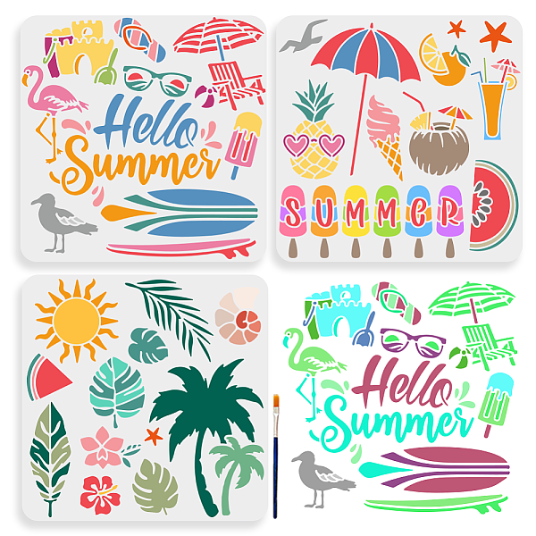 PandaHall MAYJOYDIY US 1 Set Summer Theme PET Hollow Out Drawing Painting Stencils, for DIY Scrapbook, Photo Album, with 1Pc Art Paint...
PandaHall MAYJOYDIY US 1 Set Summer Theme PET Hollow Out Drawing Painting Stencils, for DIY Scrapbook, Photo Album, with 1Pc Art Paint...