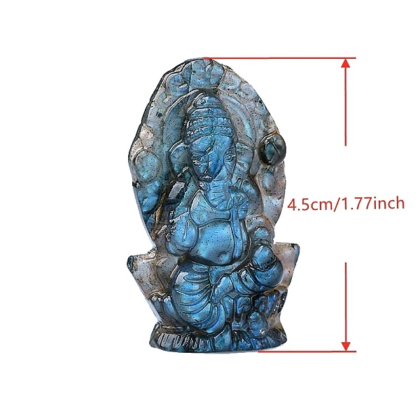 PandaHall Natural Labradorite Carved Healing Figurines, Reiki Energy Stone Display Decorations, Elephant, 45mm Labradorite Elephant
PandaHall Natural Labradorite Carved Healing Figurines, Reiki Energy Stone Display Decorations, Elephant, 45mm Labradorite Elephant