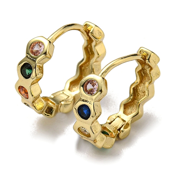 PandaHall Rack Plating Brass Hoop Earrings with Cubic Zirconia, Lead Free & Cadmium Free, Real 18K Gold Plated, 13.5x14x3.5mm Cubic Zirconia
PandaHall Rack Plating Brass Hoop Earrings with Cubic Zirconia, Lead Free & Cadmium Free, Real 18K Gold Plated, 13.5x14x3.5mm Cubic Zirconia