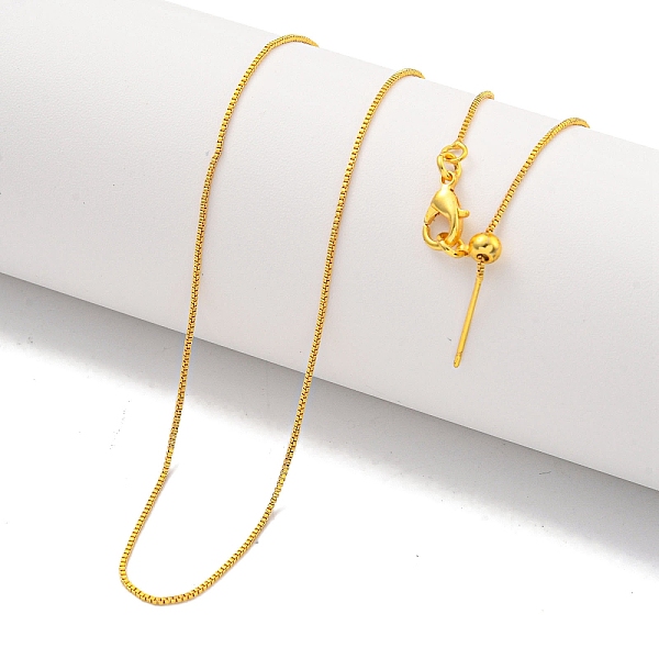 PandaHall Brass Box Chain Necklaces for Women, Real 18K Gold Plated, 17.68 inch(449mm) Brass
PandaHall Brass Box Chain Necklaces for Women, Real 18K Gold Plated, 17.68 inch(449mm) Brass