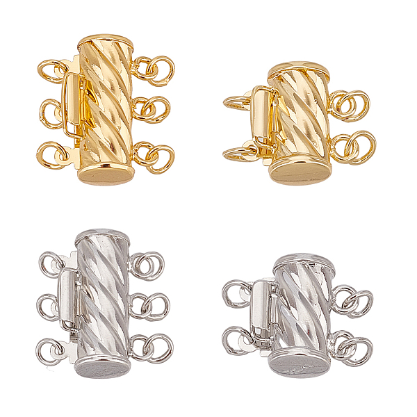PandaHall ARRICRAFT 8 Sets 4 Styles Brass Box Clasps, Multi-Strand Clasps, Column, Platinum & Golden, 12~17x11.5~12x6.5mm, Hole: 1.8~2mm, 2...
PandaHall ARRICRAFT 8 Sets 4 Styles Brass Box Clasps, Multi-Strand Clasps, Column, Platinum & Golden, 12~17x11.5~12x6.5mm, Hole: 1.8~2mm, 2...