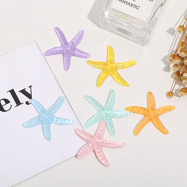 PandaHall Translucent Resin Sea Animal Cabochons, Glitter Starfish, Light Blue, 37x39x6mm Resin Starfish
PandaHall Translucent Resin Sea Animal Cabochons, Glitter Starfish, Light Blue, 37x39x6mm Resin Starfish