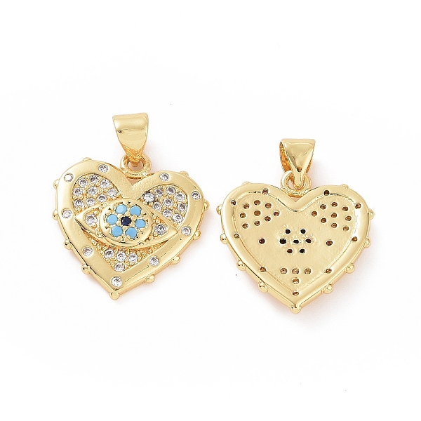 PandaHall Brass Micro Pave Cubic Zirconia Pendants, Heart with Evil Eye Charm, Golden, 23x18x13mm, Hole: 5x3mm Brass+Cubic Zirconia Heart..., Cyan
PandaHall Brass Micro Pave Cubic Zirconia Pendants, Heart with Evil Eye Charm, Golden, 23x18x13mm, Hole: 5x3mm Brass+Cubic Zirconia Heart..., Cyan
