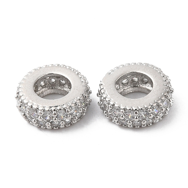 PandaHall Brass Micro Pave Cubic Zirconia European Beads, Large Hole Beads, Ring, Real Platinum Plated, 10x3.5mm, Hole: 4.7mm Brass+Cubic..., Clear
PandaHall Brass Micro Pave Cubic Zirconia European Beads, Large Hole Beads, Ring, Real Platinum Plated, 10x3.5mm, Hole: 4.7mm Brass+Cubic..., Clear